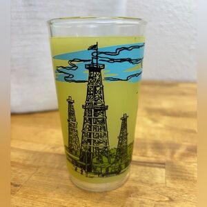 Vtg 70s Long Beach Milestones Glass Discovery of Oil Signal Hill Souvenir